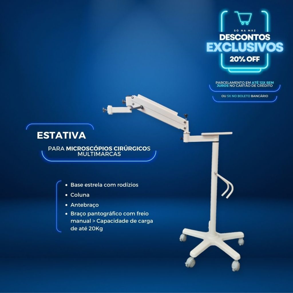 ESTATIVA CABECALHO DO SITE MRZMEDICAL MRZMEDICAL.COM .BR MRZ MEDICAL EQUIPAMENTOS MEDICOS Post para Instagram 5 1024x1024 - Estativa Para Microscópios Cirúrgicos Multimarcas